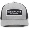 BlackOvis Rectangle Patch Trucker Hat 1 BlackOvis Rectangle Patch Trucker Hat -Superfeet Shop blackovis rectangle patch trucker hat heather gray black