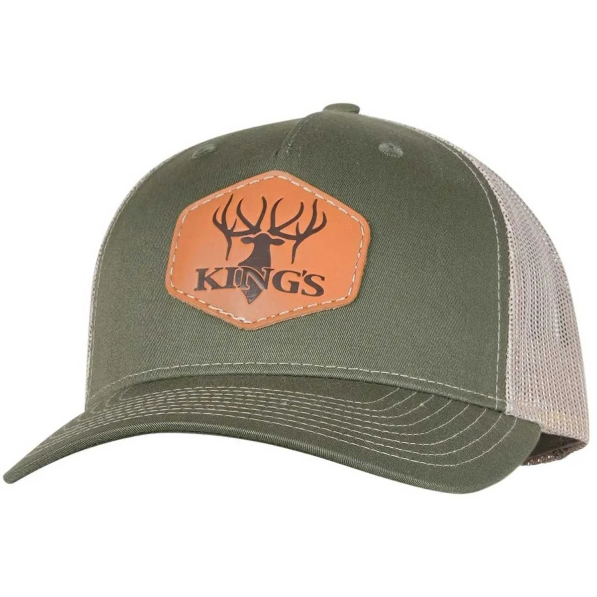 King's Camo Leather Patch Trucker Hat 3 King's Camo Leather Patch Trucker Hat