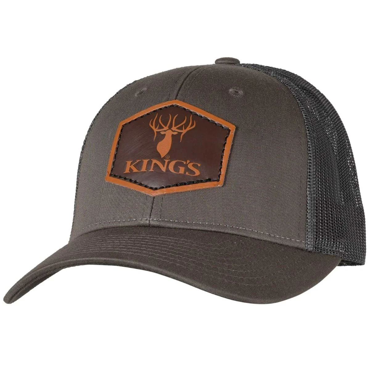 King's Camo Dark Leather Logo Patch Hat 3 King's Camo Dark Leather Logo Patch Hat